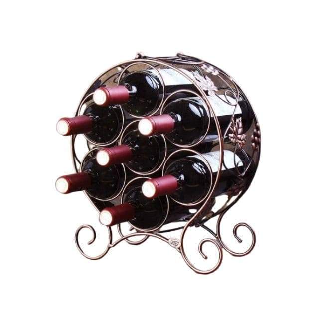 Porte-bouteille de Vin Métal<br> Cylindre "Bronze"