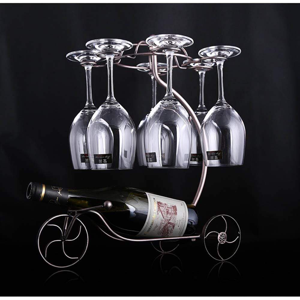 Porte-bouteille de Vin Tricycle<br> Métal Or